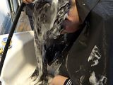 黒髪スーパーロングヘア女子○生 個人サロンで先生と禁断フロントシャンプー